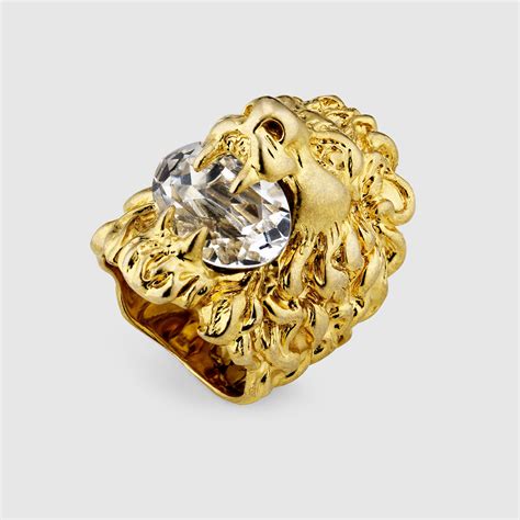 anillo gucci leon precio|Gucci Anillo con cabeza león y cristal.